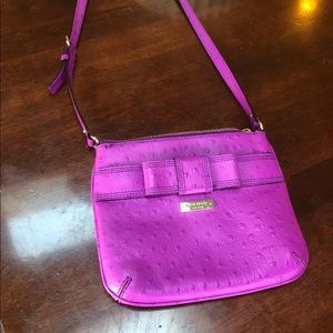 Kate Spade purple ostrich crossbody!